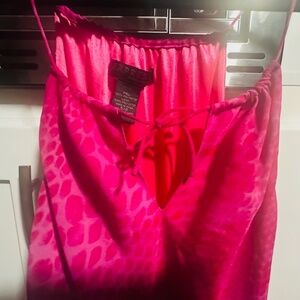 Express Fuchsia Fully Lined Adjustable Spaghetti Strap Dress M - Knee Length
